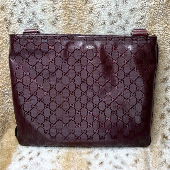 Gucci Coated GG canvas Burgundy Messenger Bag - Picture 2 of 15